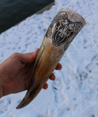 RAM, SKULL, DRINKING HORN - 0.3 L