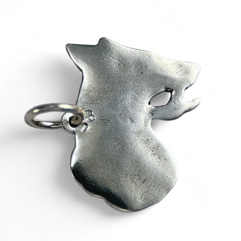 BORDER DOG, CZECHOSLOVAKIA ARMY, 1930S, PENDANT SILVER 925