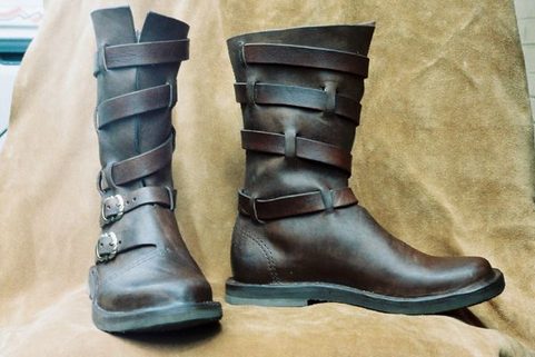DUKE, LEATHER HALF BOOTS