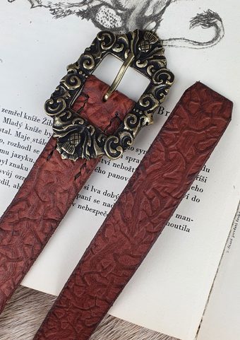 ALBA, SCOTTISH LEATHER BELT BROWN