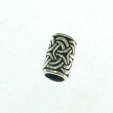 (NOT JUST) BEARD BEAD WITH VIKING KNOT, SILVER