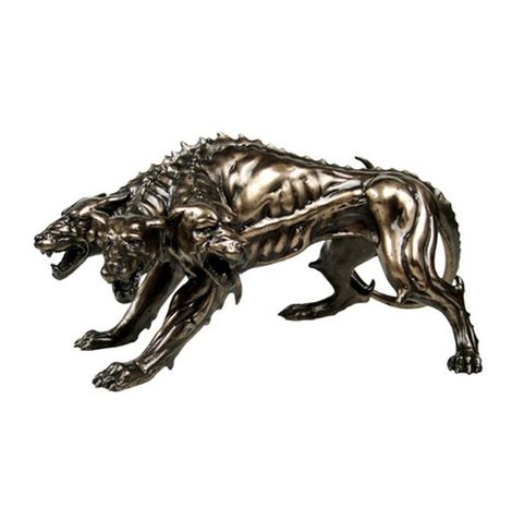 CERBERUS, ANCIENT GREEK THREE HEADED DOG, STATUE