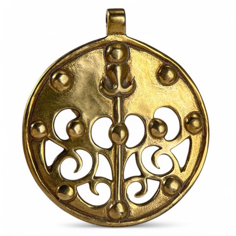 CELTIC LA TENE DRAGON OR BOAR BRASS PENDANT, LOCALITY OF SKRYJE, CENTRAL BOHEMIA