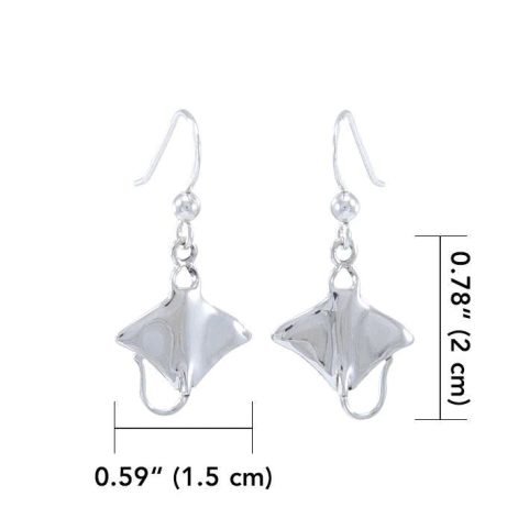 MANTA RAY SILVER EARRINGS