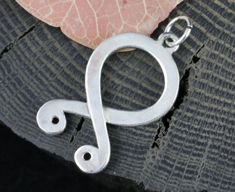 TROLL CROSS, ODAL RUNE, PENDANT, STERLING SILVER