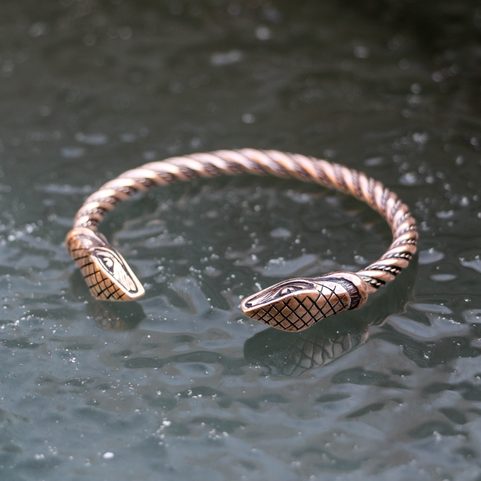 JÖRMUNGANDR, VIKING BRACELET, SNAKE, SERPENT, BRONZE