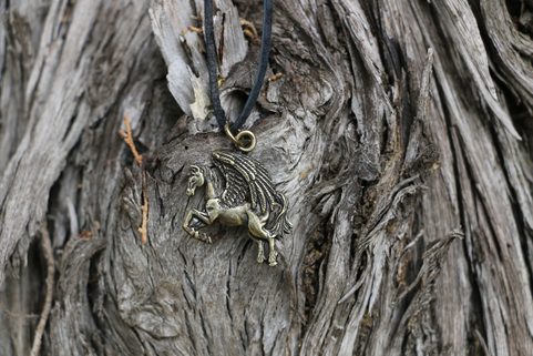 PEGASUS, PENDANT, ZINC ANTIQUE BRASS
