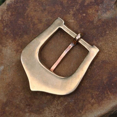 VIKING BUCKLE WITH BRAIDED ORNAMENTS, BRONZE