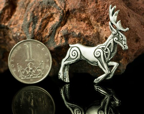 CERF CELTIQUE - HERNE, PENDENTIF EN ARGENT