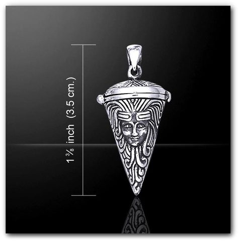 ANGEL HEAD TALISMAN, SILVER 925
