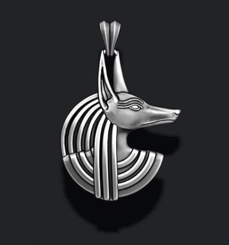 ANUBIS, DIEU ÉGYPTIEN, TALISMAN, BIJOU EN ARGENT, AG 925