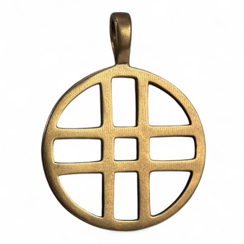DOUBLE CROSS, BRONZE PENDANT