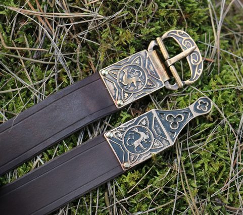 ROTTERDAM, MEDIEVAL LEATHER BELT, BRONZE