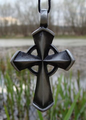 CELTIC CROSS, METALWEAR PENDANT, TIN ALLOY