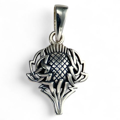 SCOTTISH THISTLE, SILVER PENDANT