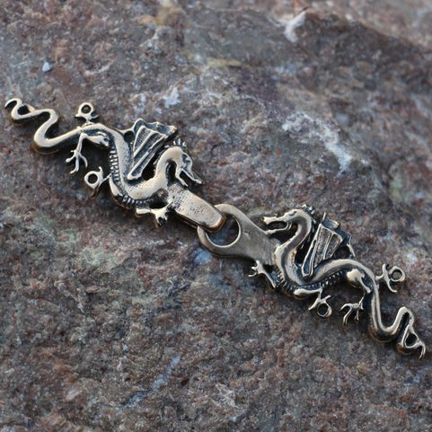 BRONZE CLOAK WITH DRAGON MOTIF