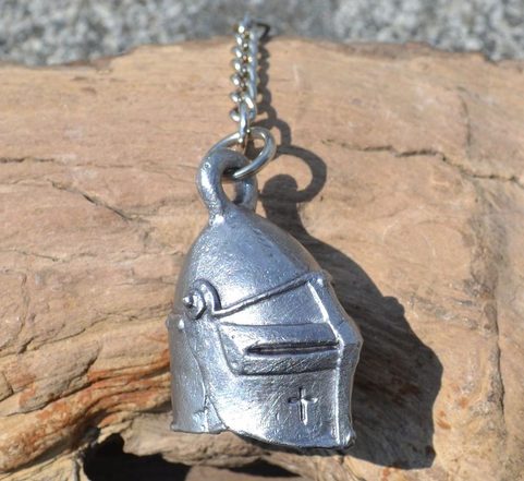MEDIEVAL HELMET, TIN KEYCHAIN