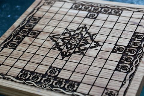 HNEFATAFL OR TAFL, VIKING BOARD GAME - WOODEN BOARD ONLY