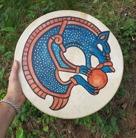 SKOLL VIKING WOLF, SHAMANIC FRAME DRUM
