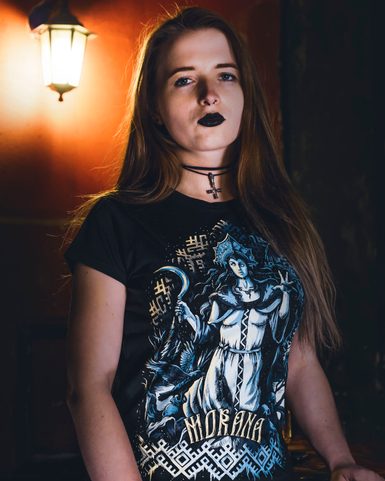 MORANA, GODDESS OF DEATH, COLORED WOMEN'S T-SHIRT