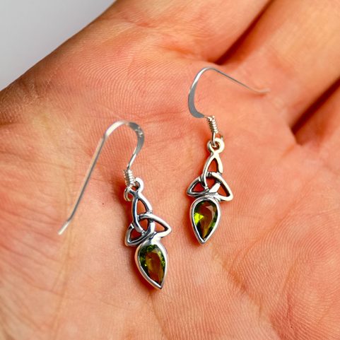 CELTIC KNOT, SILVER EARRINGS 925/1000 CZ