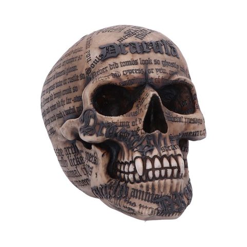DRACULA'S TALE VAMPIRE NOVEL QUOTE SKULL 18.5 CM