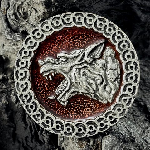 SLAVIC WEREWOLF, PENDANT, ZINC, ENAMEL