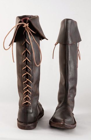 GOTHIC SHOES, LACE-UP, HIGH, BROWN