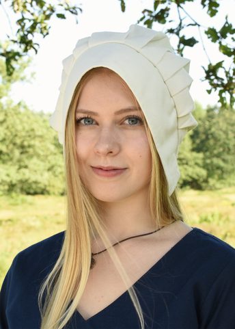 MEDIEVAL BAVARIAN WOMEN'S PLEATED COTTON CAP