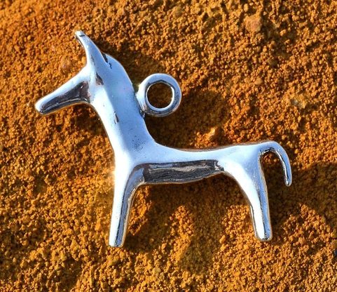 CELTIC HORSE, PENDANT, REPLICA, SILVER 925