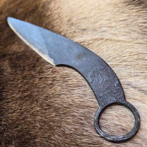 CELTIC KNIFE OPPIDUM, EXACT REPLICA OF KNIFE FROM BOHEMIA, BLACK