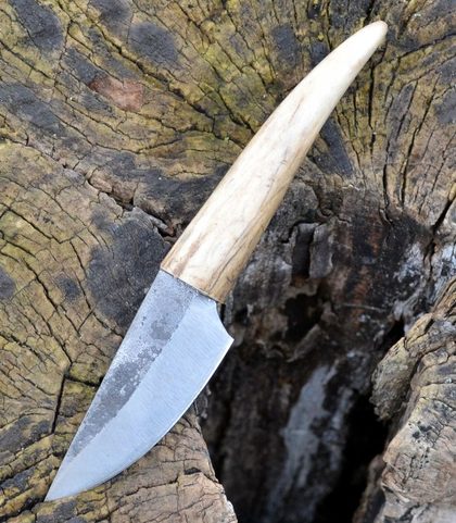 GUDRUN, ANTLER, FORGED SMALL KNIFE