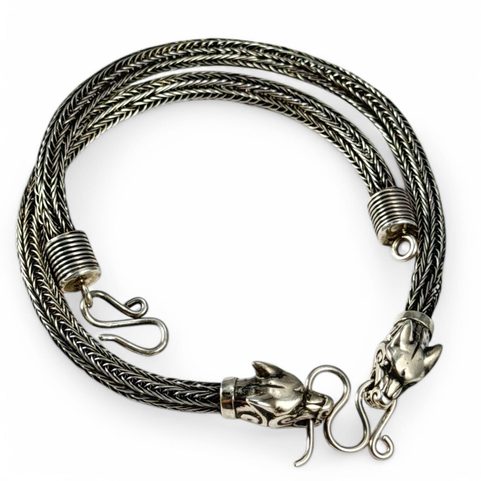 FENRIR - SILVER NECKLACE, VIKING KNIT, AG 925/1000 50G