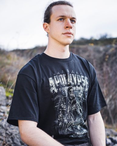 PREPPER - APOCALYPSE IS COMING, T-SHIRT B&W