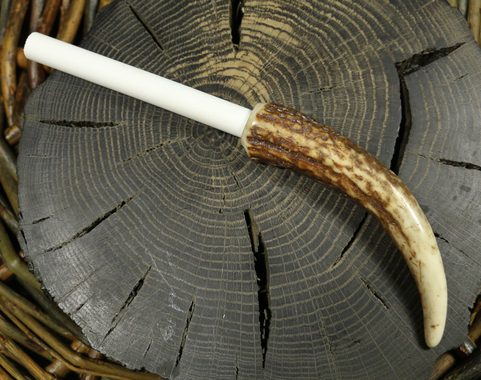 KNIFE SHARPENER WITH ANTLER HANDLE