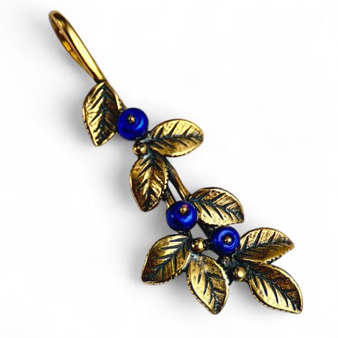 BLUEBERRIES, PENDANT, BRONZE