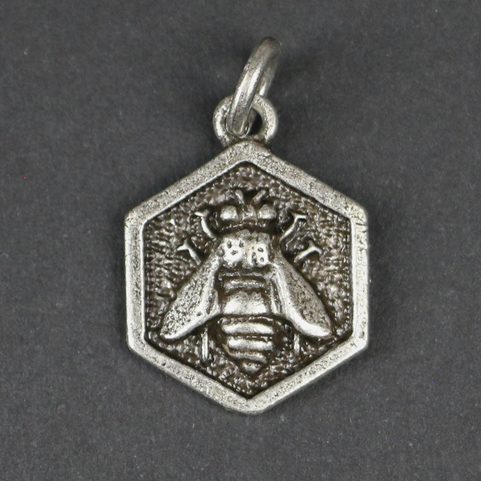 HONEYBEE, PENDANT, ZINC ANTIQUE SILVER