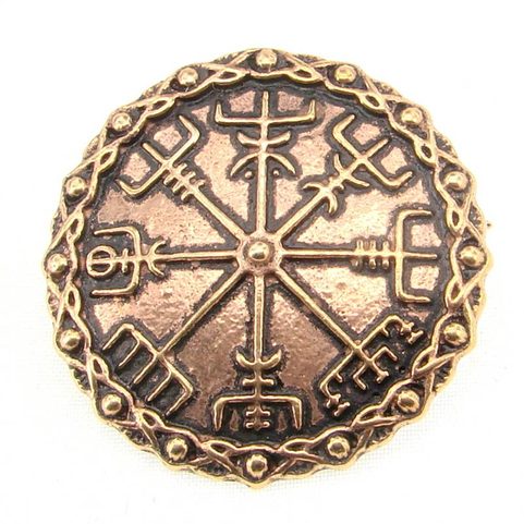 VEGVISIR - BRONZE BROOCH