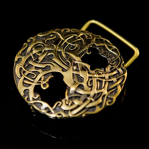 TREE OF LIFE BELT BUCKLE, BRASS