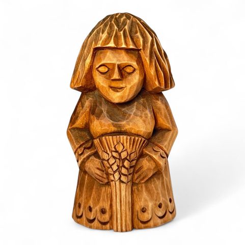 SLAWISCHE GÖTTIN ZIVA, GESCHNITZTE STATUE, HOLZ