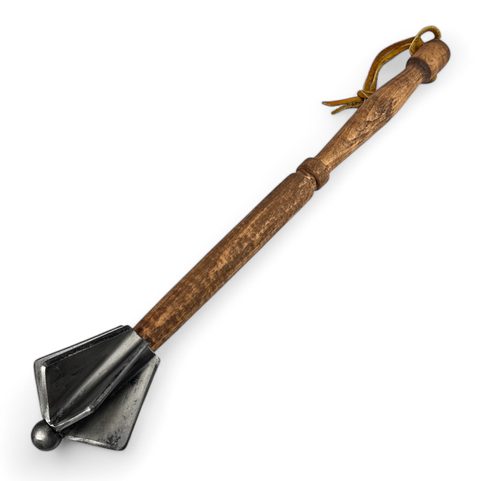 STEEL MACE WITH WOODEN STICK