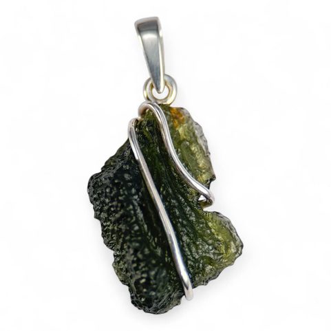 QUANTUM, PENDANT - MOLDAVITE, SILVER 925/1000