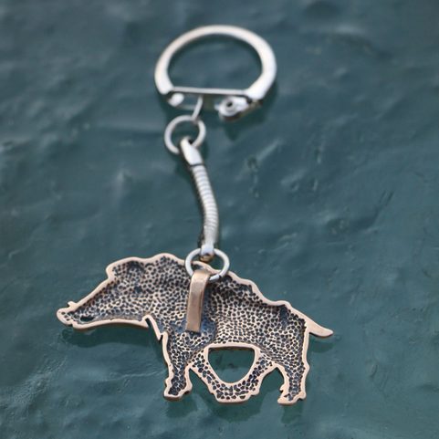 CELTIC BOAR, BRONZE, KEY RING