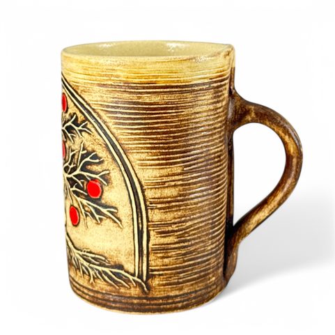 TREE OF LIFE WITH SNAKE, CERAMIC MUG