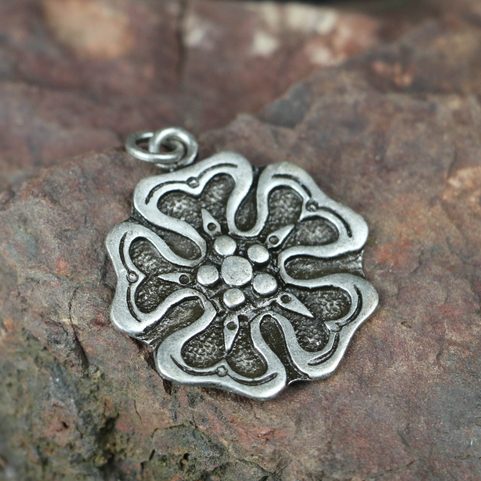 ROSE, HOUSE OF ROSENBERGS, PENDANT, ZINC, ANTIQUE SILVER