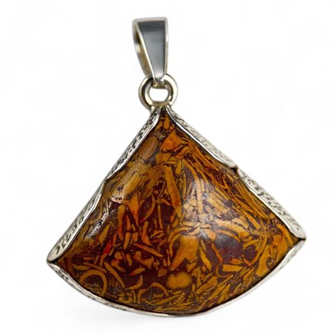 SERPENT, SNAKE JASPER, SILVER PENDANT, AG 925/1000