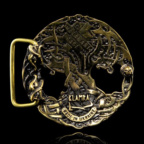 TREE OF LIFE BELT BUCKLE, BRASS