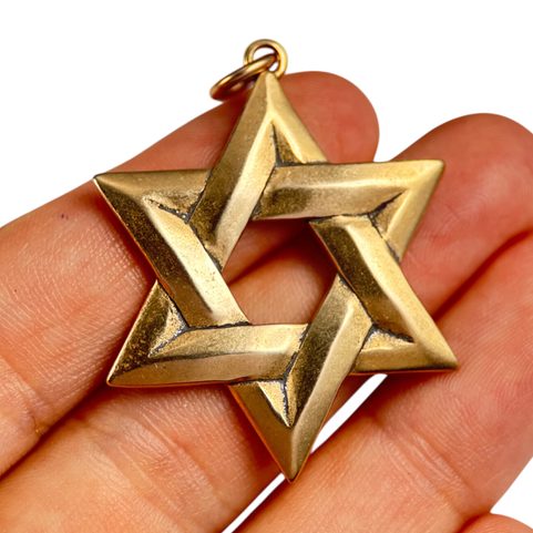 DAVID'S STAR, AMULET, BRONZE