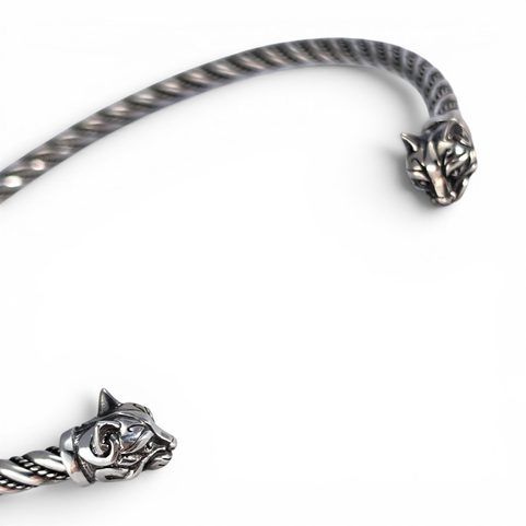 CAT, CELTIC ART, TORQUES, STERLING SILVER
