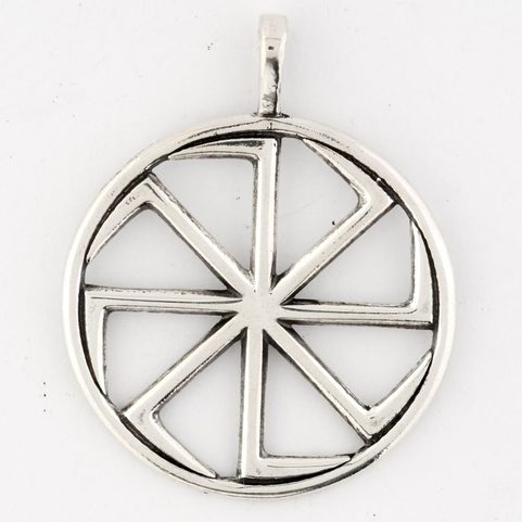 SLAVIC SUN WHEEL TALISMAN, SILVER AG 925, PENDANT